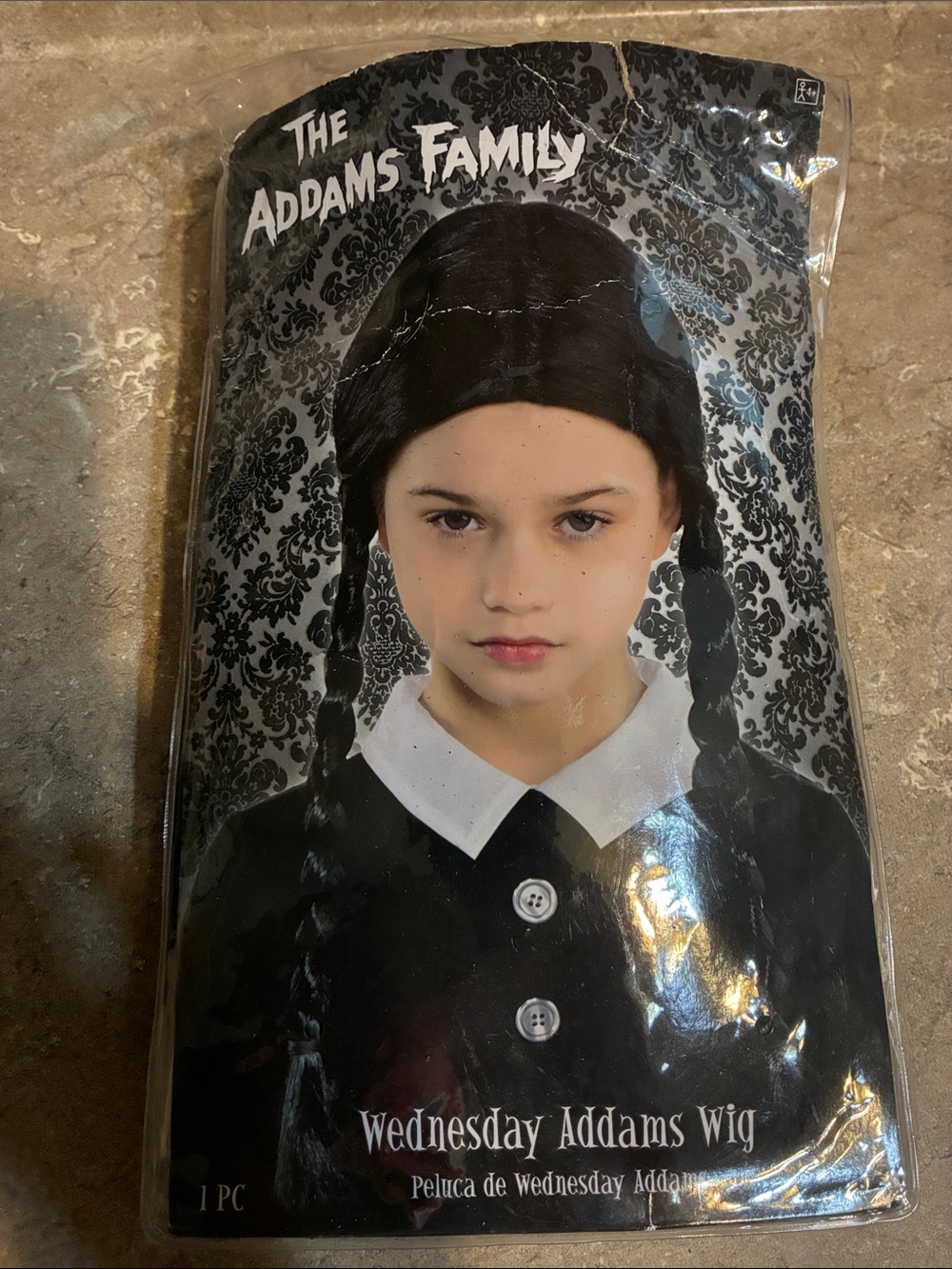 The Addams Family-Wednesday Addams Black Wig - Kids Costume